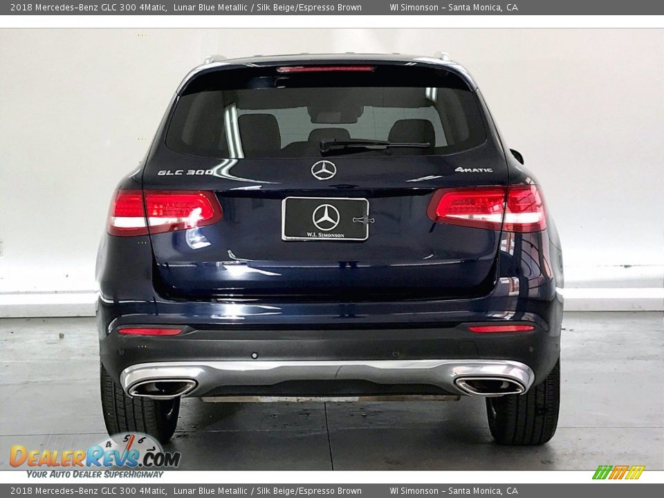 2018 Mercedes-Benz GLC 300 4Matic Lunar Blue Metallic / Silk Beige/Espresso Brown Photo #3