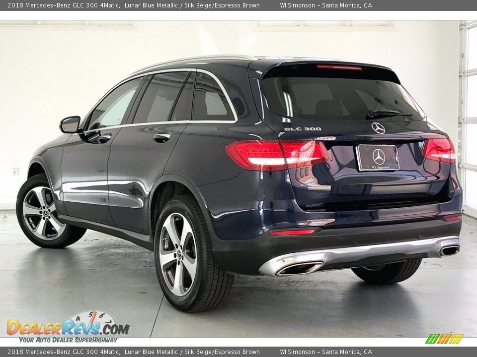 2018 Mercedes-Benz GLC 300 4Matic Lunar Blue Metallic / Silk Beige/Espresso Brown Photo #10