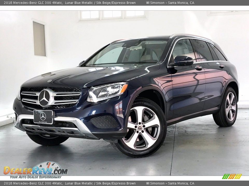 2018 Mercedes-Benz GLC 300 4Matic Lunar Blue Metallic / Silk Beige/Espresso Brown Photo #12