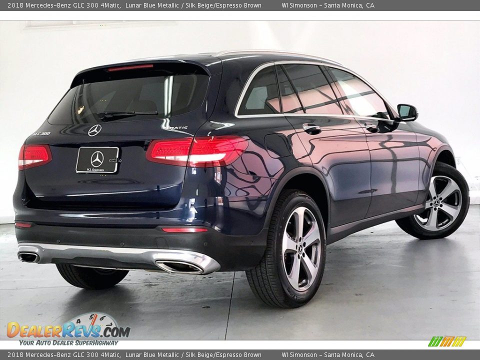 2018 Mercedes-Benz GLC 300 4Matic Lunar Blue Metallic / Silk Beige/Espresso Brown Photo #13