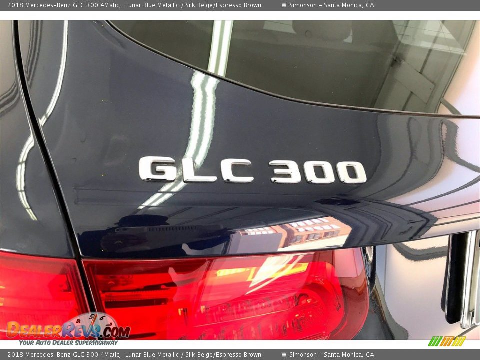 2018 Mercedes-Benz GLC 300 4Matic Lunar Blue Metallic / Silk Beige/Espresso Brown Photo #31