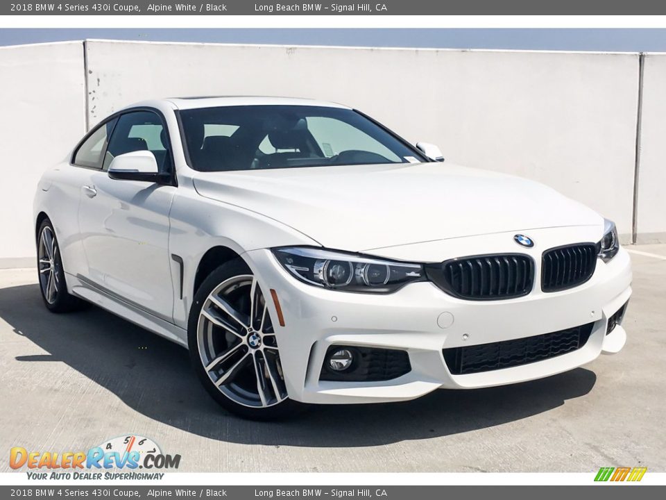 2018 BMW 4 Series 430i Coupe Alpine White / Black Photo #12