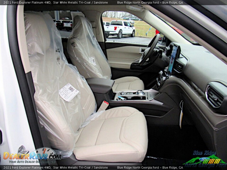 2021 Ford Explorer Platinum 4WD Star White Metallic Tri-Coat / Sandstone Photo #12