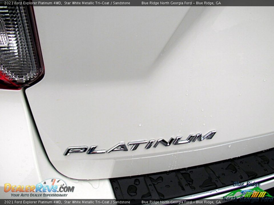 2021 Ford Explorer Platinum 4WD Star White Metallic Tri-Coat / Sandstone Photo #26