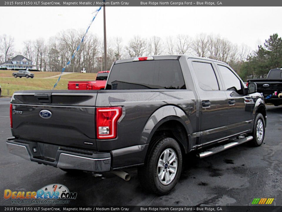 2015 Ford F150 XLT SuperCrew Magnetic Metallic / Medium Earth Gray Photo #5