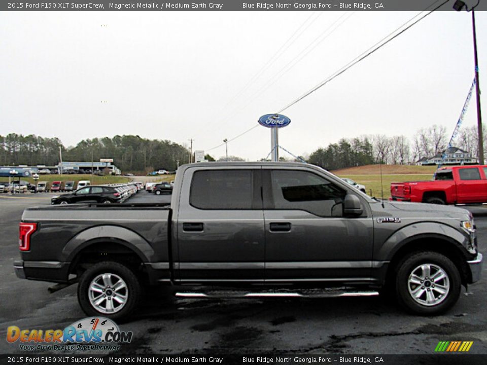 2015 Ford F150 XLT SuperCrew Magnetic Metallic / Medium Earth Gray Photo #6