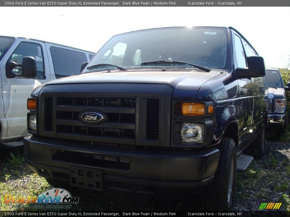 2009 Ford E Series Van E350 Super Duty XL Extended Passenger Dark Blue Pearl / Medium Flint Photo #1
