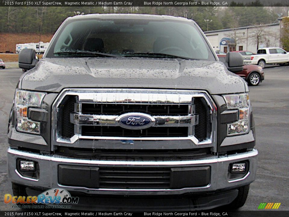 2015 Ford F150 XLT SuperCrew Magnetic Metallic / Medium Earth Gray Photo #8