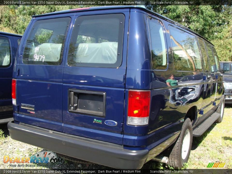 2009 Ford E Series Van E350 Super Duty XL Extended Passenger Dark Blue Pearl / Medium Flint Photo #4