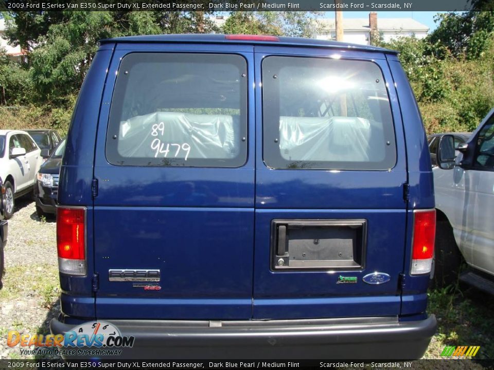 2009 Ford E Series Van E350 Super Duty XL Extended Passenger Dark Blue Pearl / Medium Flint Photo #5