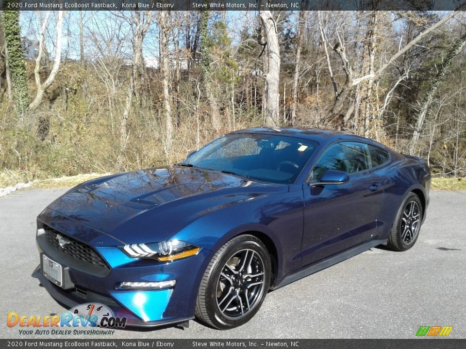 2020 Ford Mustang EcoBoost Fastback Kona Blue / Ebony Photo #3