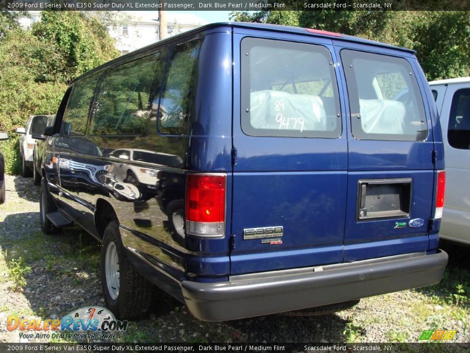 2009 Ford E Series Van E350 Super Duty XL Extended Passenger Dark Blue Pearl / Medium Flint Photo #6