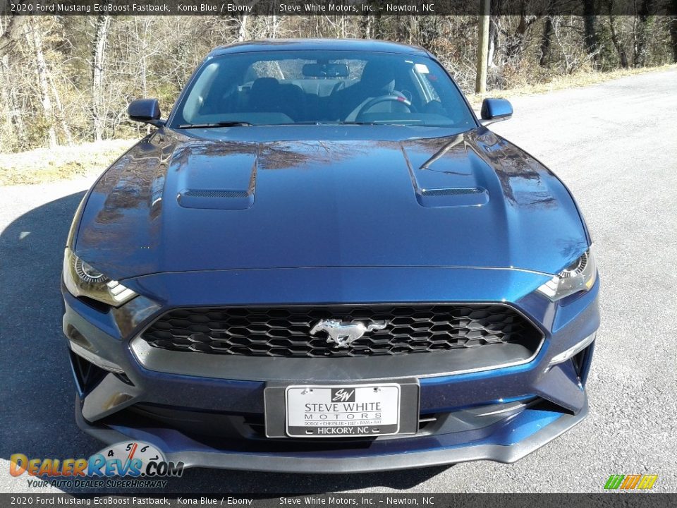 2020 Ford Mustang EcoBoost Fastback Kona Blue / Ebony Photo #4