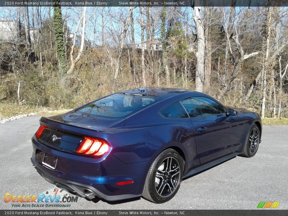 2020 Ford Mustang EcoBoost Fastback Kona Blue / Ebony Photo #7