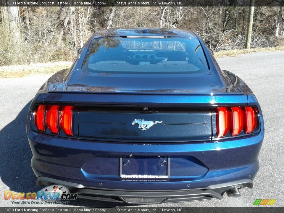 2020 Ford Mustang EcoBoost Fastback Kona Blue / Ebony Photo #8