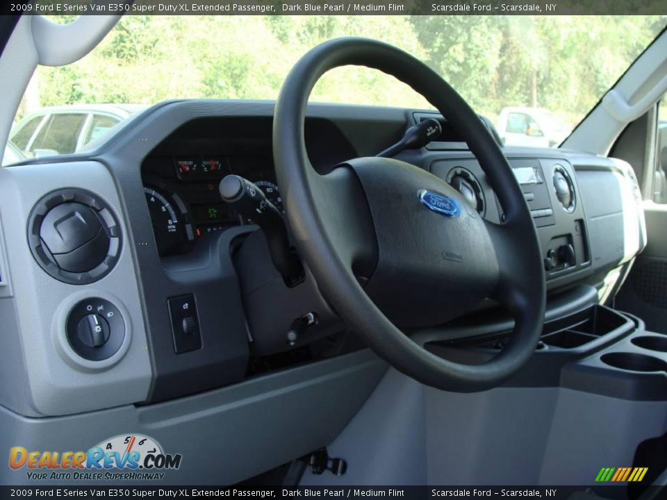 2009 Ford E Series Van E350 Super Duty XL Extended Passenger Dark Blue Pearl / Medium Flint Photo #13