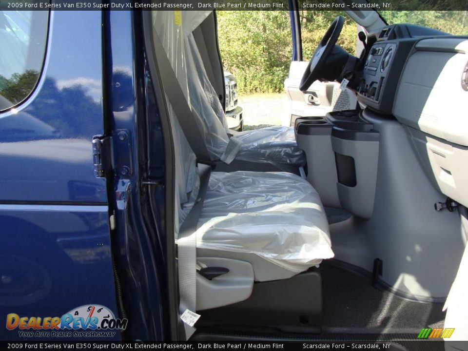 2009 Ford E Series Van E350 Super Duty XL Extended Passenger Dark Blue Pearl / Medium Flint Photo #14