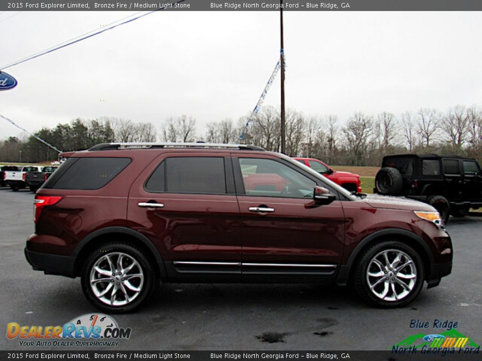 2015 Ford Explorer Limited Bronze Fire / Medium Light Stone Photo #6