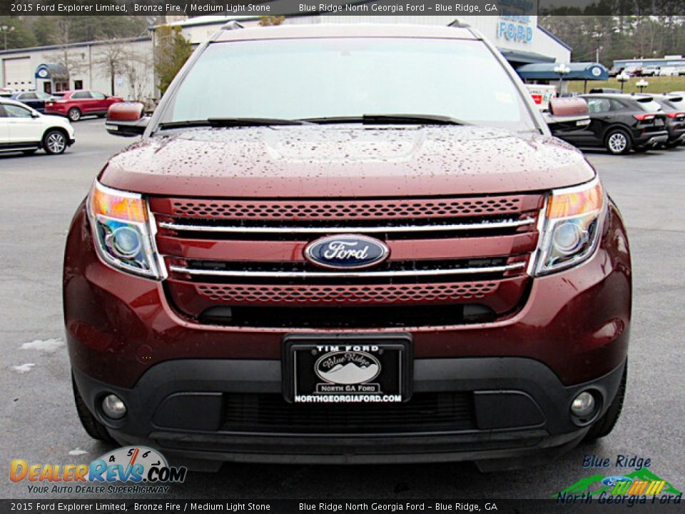 2015 Ford Explorer Limited Bronze Fire / Medium Light Stone Photo #8