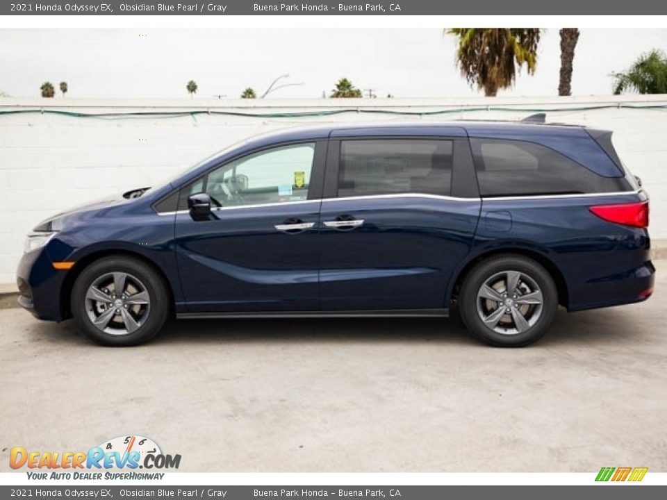 2021 Honda Odyssey EX Obsidian Blue Pearl / Gray Photo #4