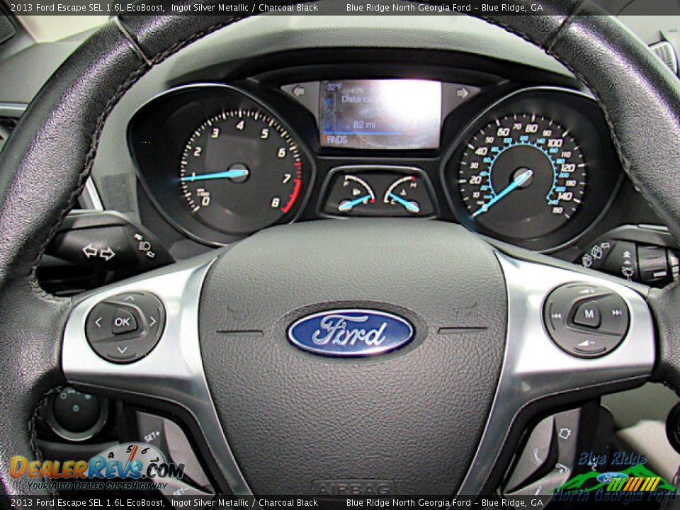 2013 Ford Escape SEL 1.6L EcoBoost Ingot Silver Metallic / Charcoal Black Photo #17