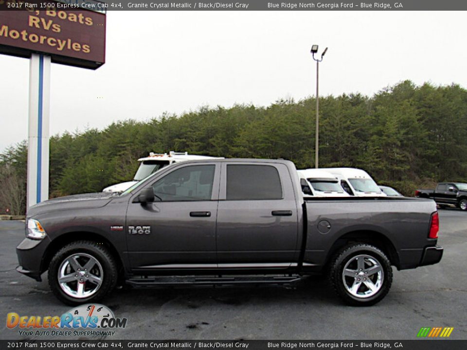 2017 Ram 1500 Express Crew Cab 4x4 Granite Crystal Metallic / Black/Diesel Gray Photo #2