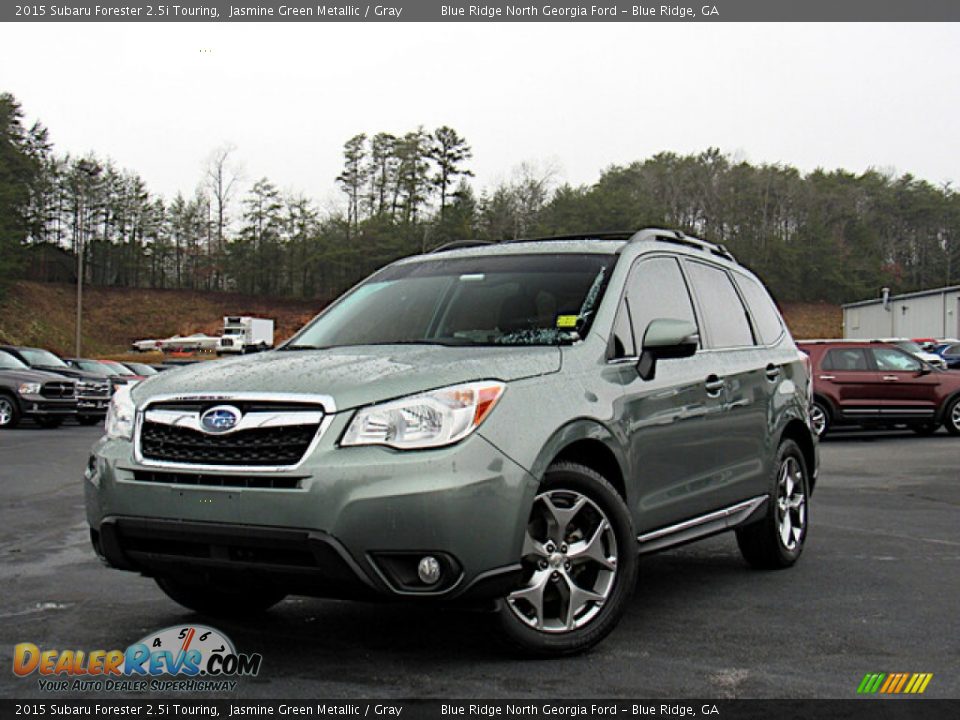 2015 Subaru Forester 2.5i Touring Jasmine Green Metallic / Gray Photo #1