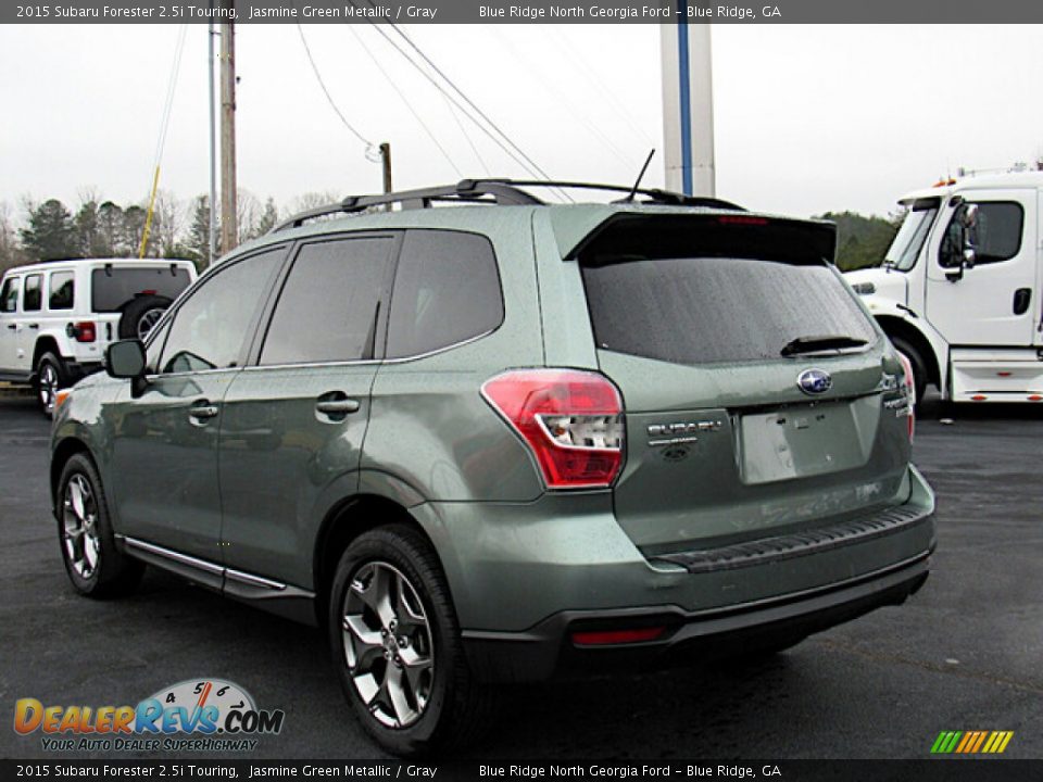 2015 Subaru Forester 2.5i Touring Jasmine Green Metallic / Gray Photo #3