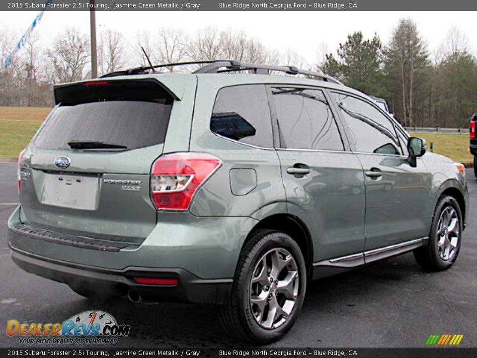 2015 Subaru Forester 2.5i Touring Jasmine Green Metallic / Gray Photo #5