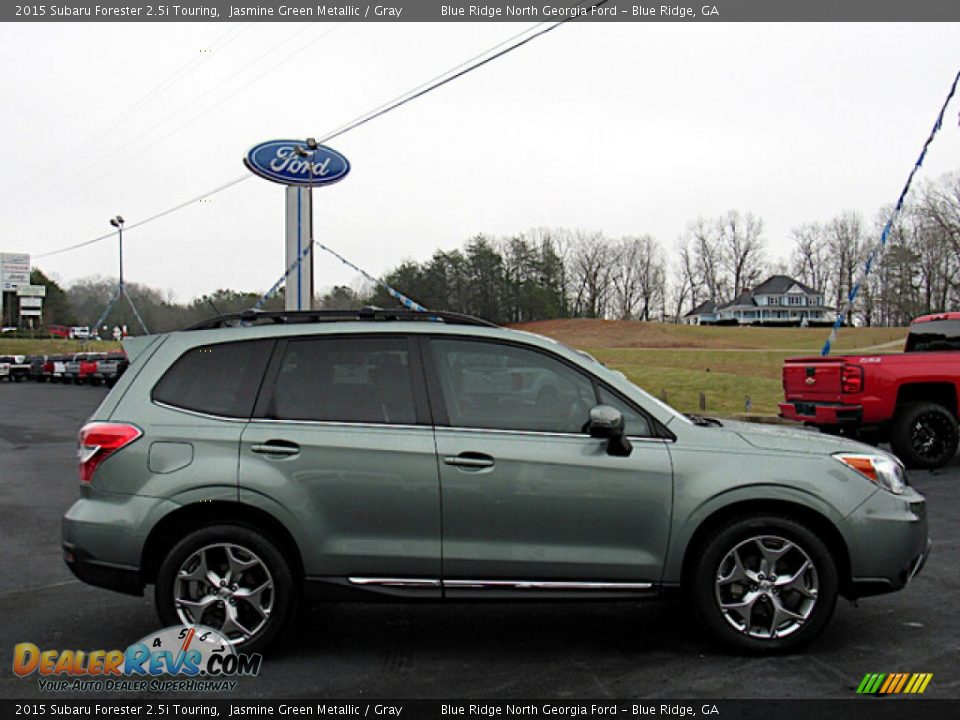 2015 Subaru Forester 2.5i Touring Jasmine Green Metallic / Gray Photo #6