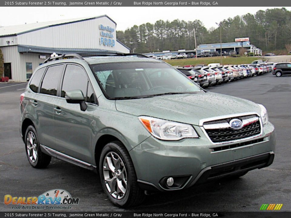 2015 Subaru Forester 2.5i Touring Jasmine Green Metallic / Gray Photo #7