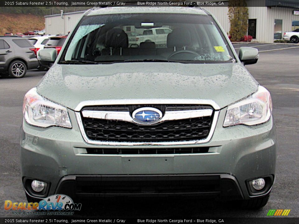 2015 Subaru Forester 2.5i Touring Jasmine Green Metallic / Gray Photo #8