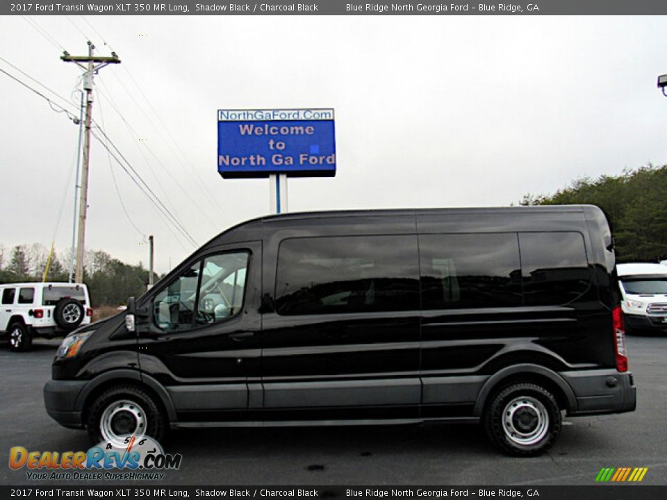 Shadow Black 2017 Ford Transit Wagon XLT 350 MR Long Photo #2