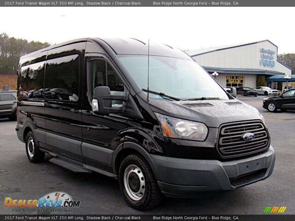 Shadow Black 2017 Ford Transit Wagon XLT 350 MR Long Photo #7