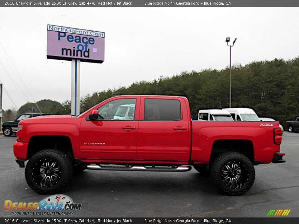 2016 Chevrolet Silverado 1500 LT Crew Cab 4x4 Red Hot / Jet Black Photo #2