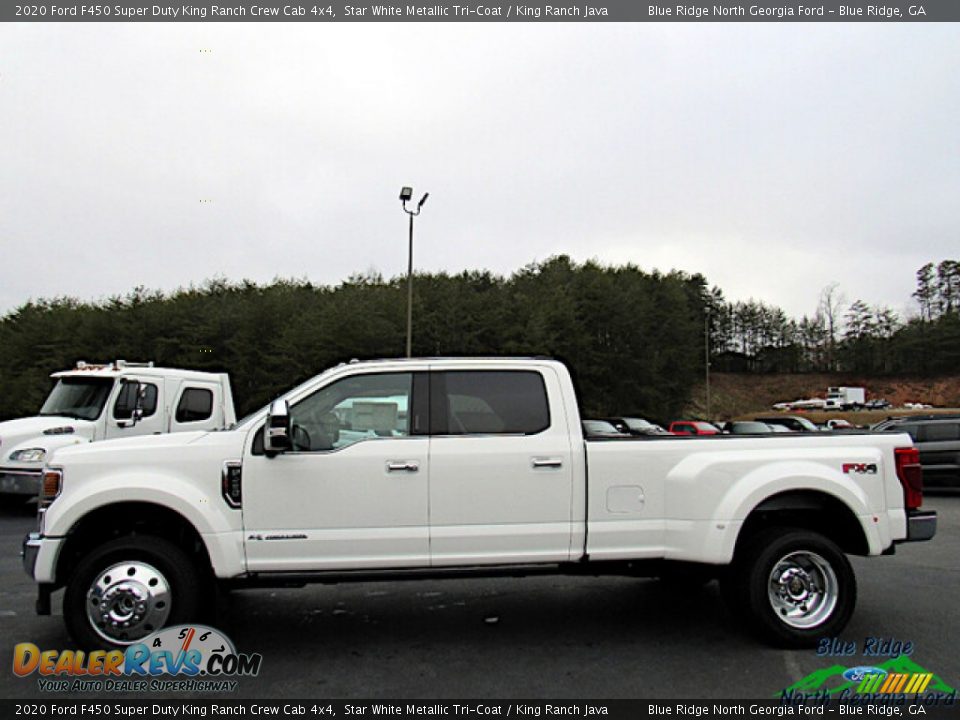 2020 Ford F450 Super Duty King Ranch Crew Cab 4x4 Star White Metallic Tri-Coat / King Ranch Java Photo #2