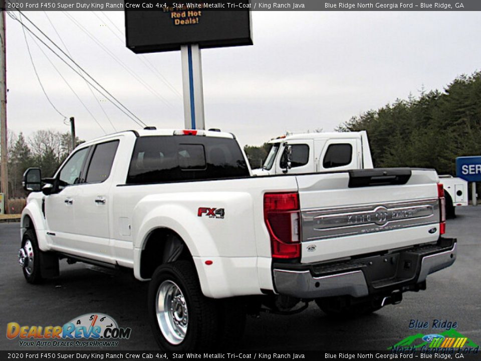 2020 Ford F450 Super Duty King Ranch Crew Cab 4x4 Star White Metallic Tri-Coat / King Ranch Java Photo #3