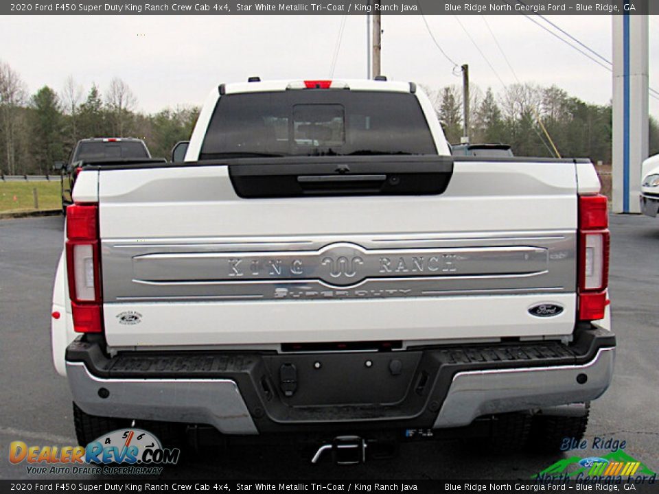 2020 Ford F450 Super Duty King Ranch Crew Cab 4x4 Star White Metallic Tri-Coat / King Ranch Java Photo #4