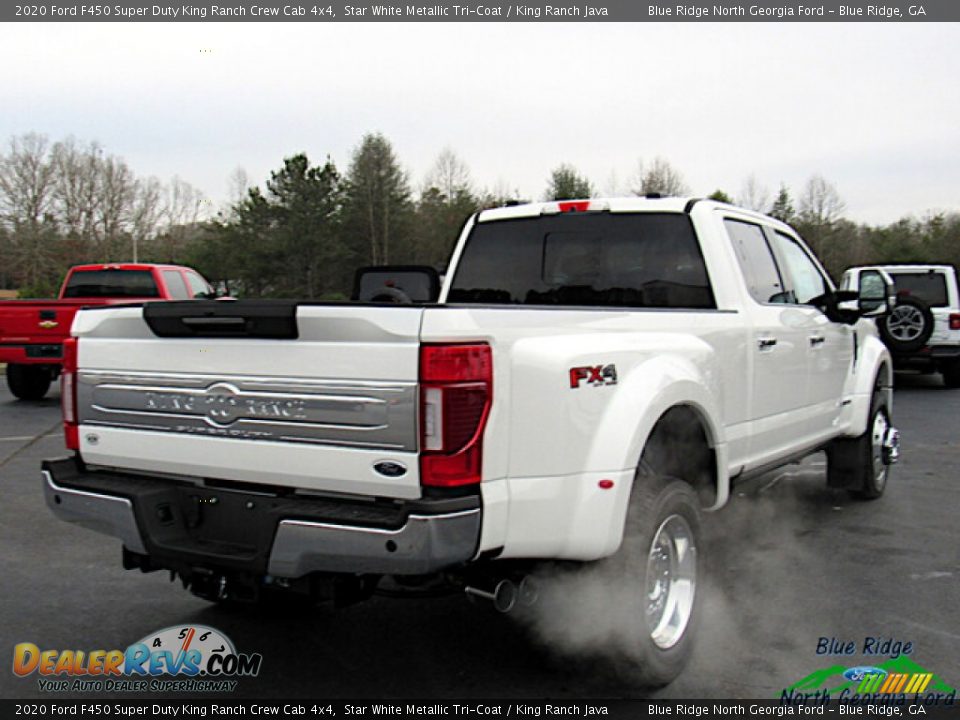 2020 Ford F450 Super Duty King Ranch Crew Cab 4x4 Star White Metallic Tri-Coat / King Ranch Java Photo #5