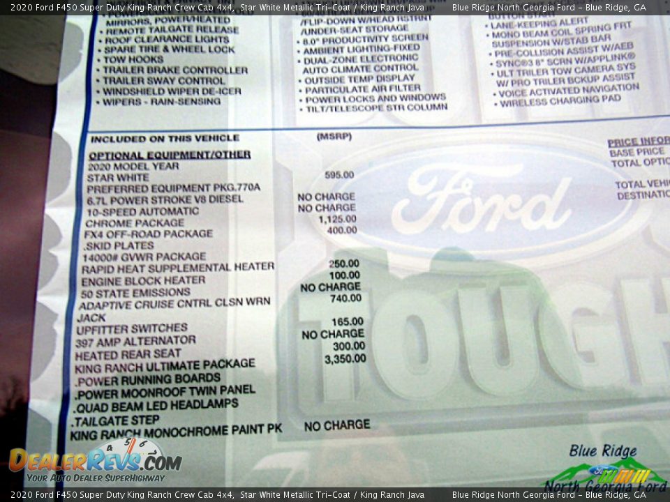 2020 Ford F450 Super Duty King Ranch Crew Cab 4x4 Star White Metallic Tri-Coat / King Ranch Java Photo #29