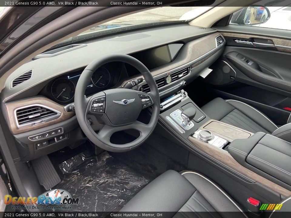 Black/Black Interior - 2021 Genesis G90 5.0 AWD Photo #4