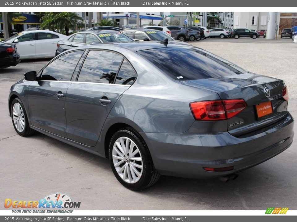 2015 Volkswagen Jetta SE Sedan Platinum Gray Metallic / Titan Black Photo #6