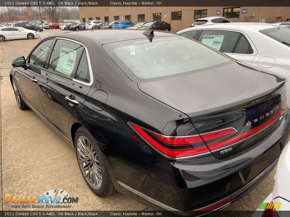 2021 Genesis G90 5.0 AWD Vik Black / Black/Black Photo #6