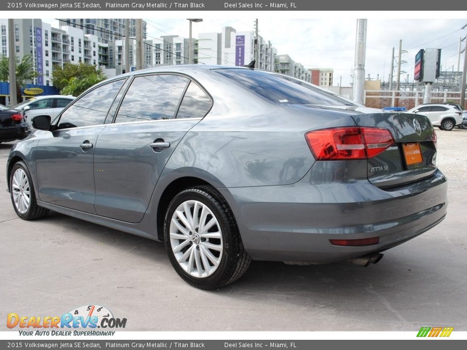 2015 Volkswagen Jetta SE Sedan Platinum Gray Metallic / Titan Black Photo #7