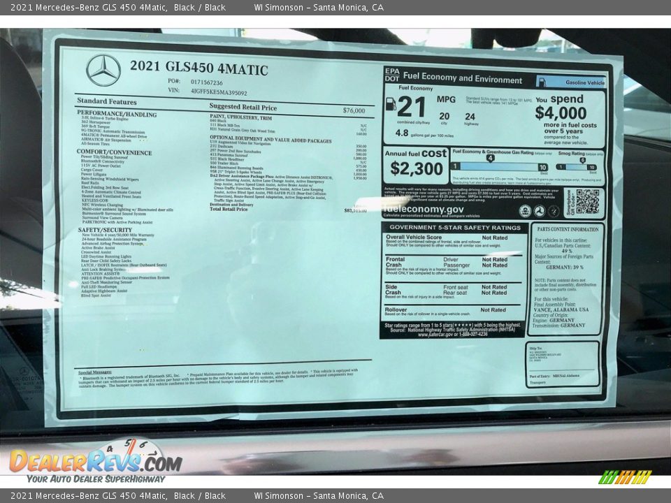 2021 Mercedes-Benz GLS 450 4Matic Black / Black Photo #11
