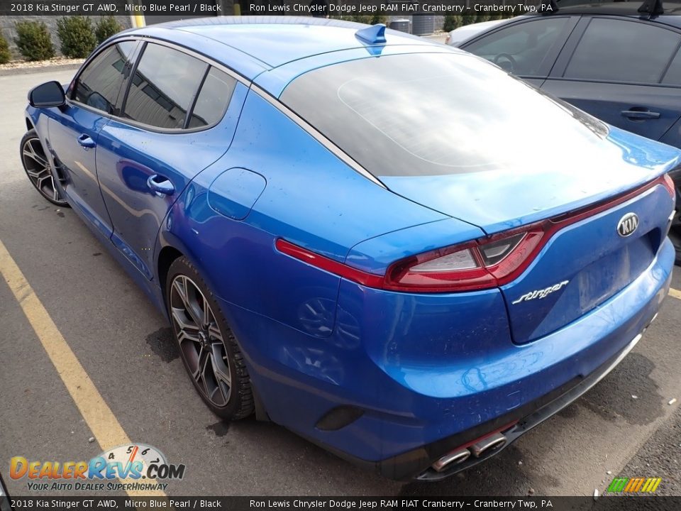 2018 Kia Stinger GT AWD Micro Blue Pearl / Black Photo #4