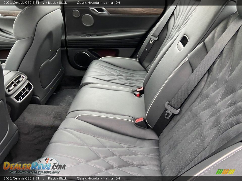 Rear Seat of 2021 Genesis G80 3.5T Photo #3