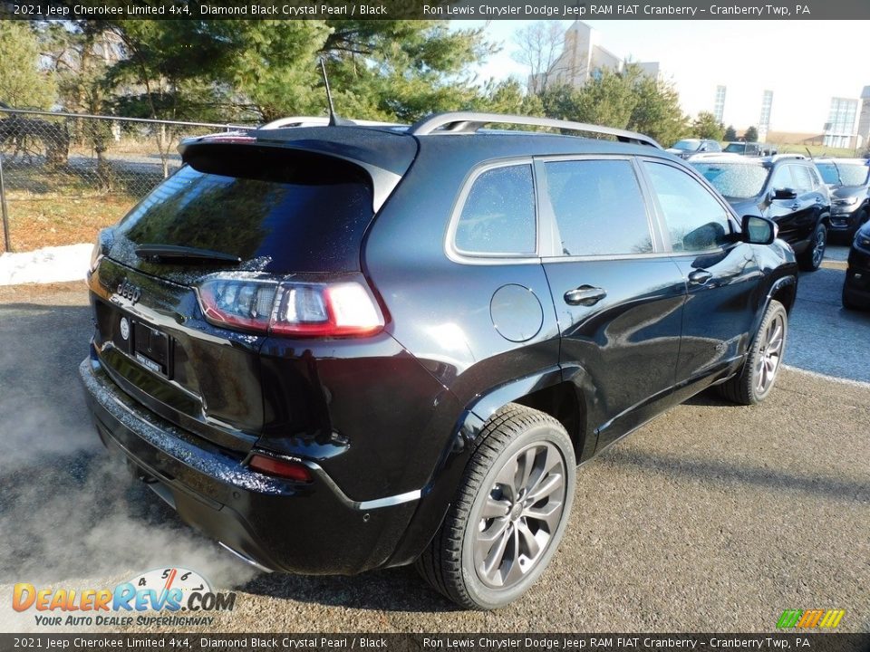 2021 Jeep Cherokee Limited 4x4 Diamond Black Crystal Pearl / Black Photo #5