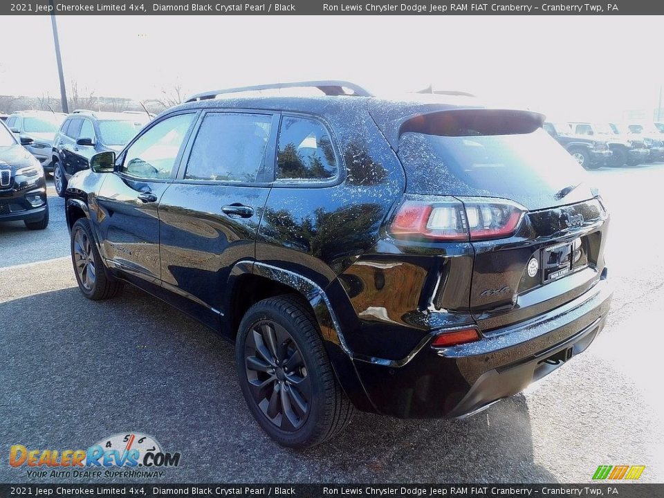 2021 Jeep Cherokee Limited 4x4 Diamond Black Crystal Pearl / Black Photo #7