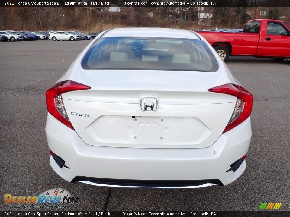 2021 Honda Civic Sport Sedan Platinum White Pearl / Black Photo #5